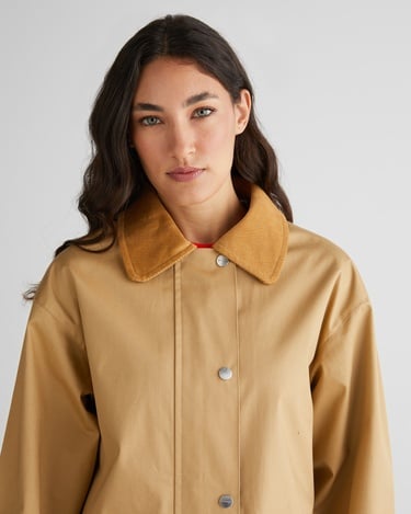  GANT Kadın Bej Relaxed Fit Klasik Yaka Ceket