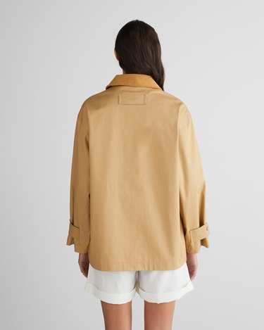  GANT Kadın Bej Relaxed Fit Klasik Yaka Ceket