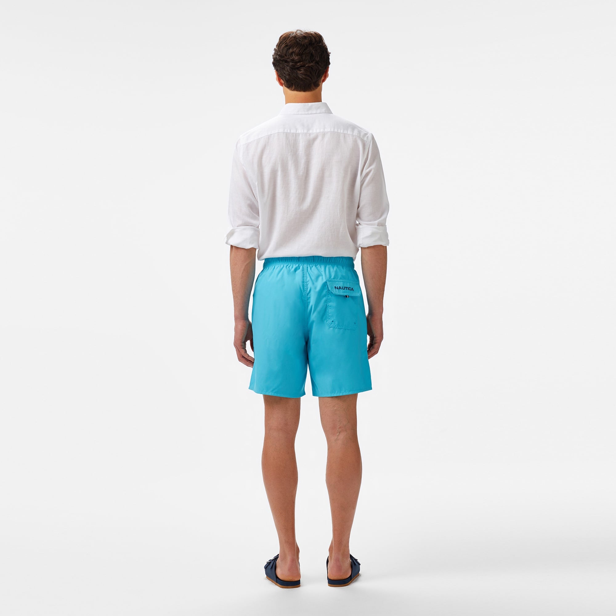 Nautica Erkek Mavi Regular Fit Deniz Şortu