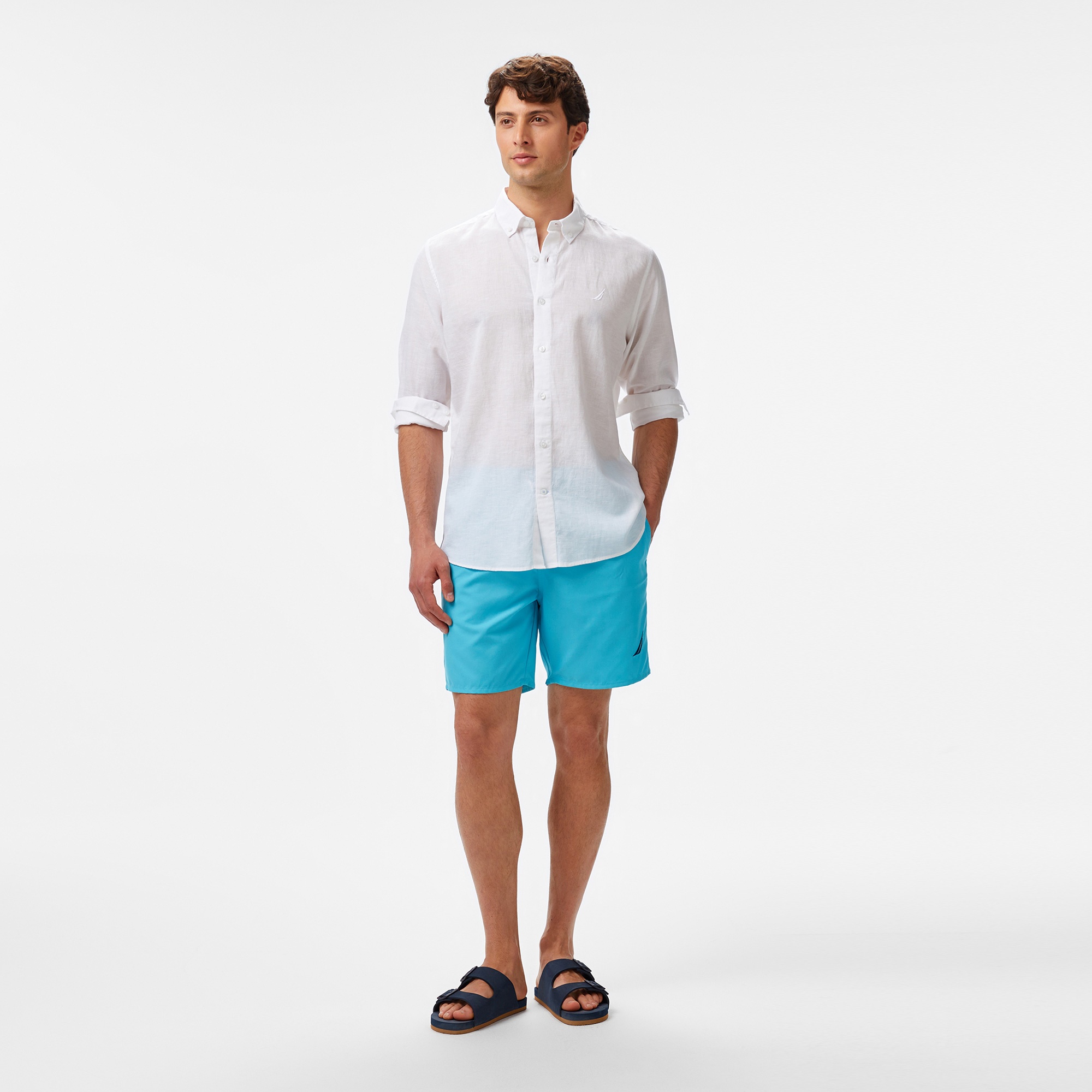 Nautica Erkek Mavi Regular Fit Deniz Şortu