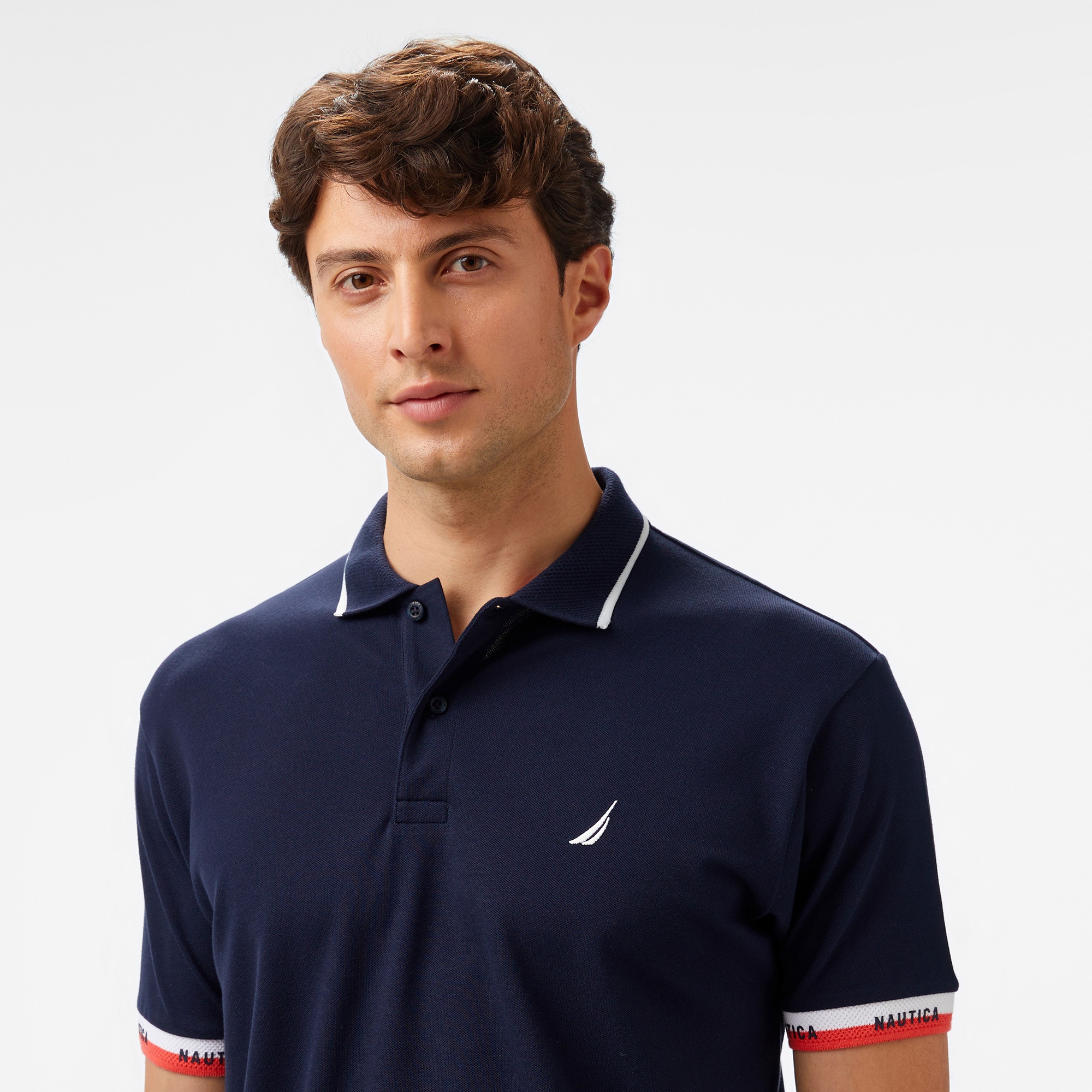 Nautica Erkek Lacivert Classic Fit Polo Yaka T-Shirt