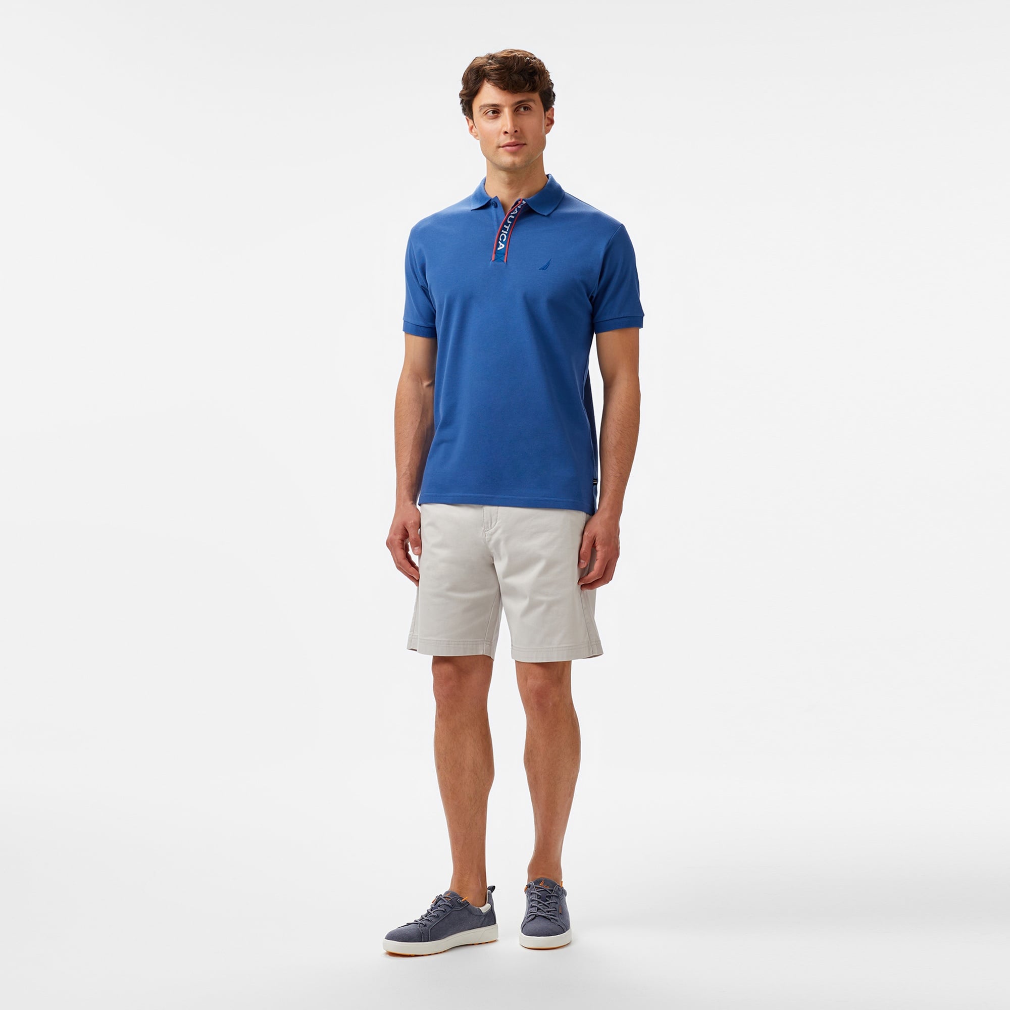 Nautica Erkek Mavi Classic Fit Polo Yaka T-Shirt