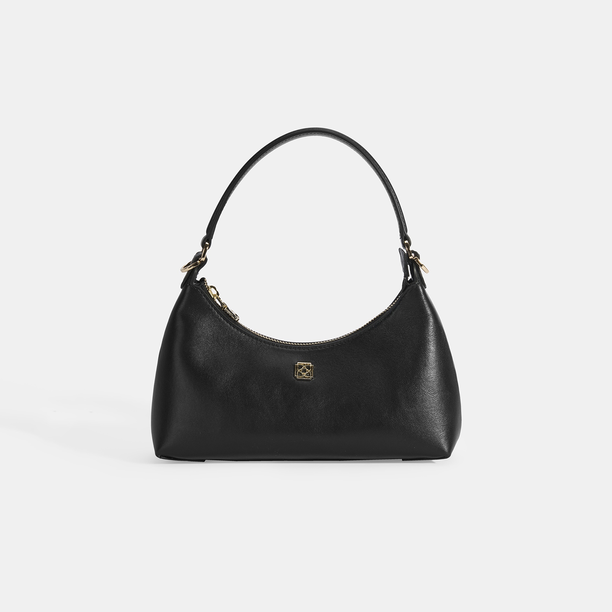 Kadın Siyah Omuz Askılı Mini Deri El Çantası