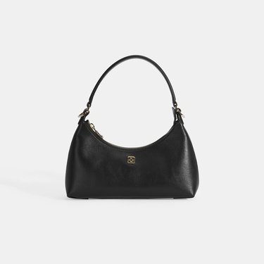  Kadın Siyah Omuz Askılı Mini Deri El Çantası