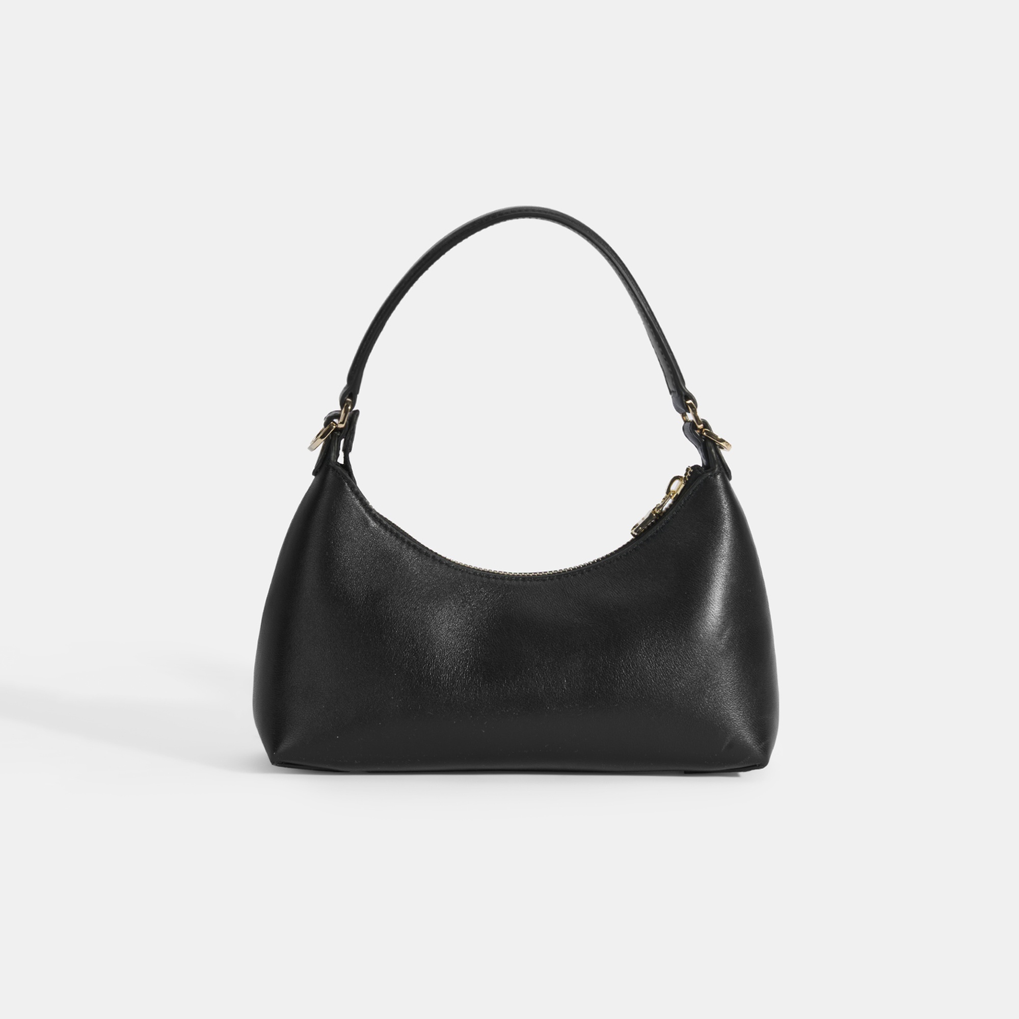 Kadın Siyah Omuz Askılı Mini Deri El Çantası