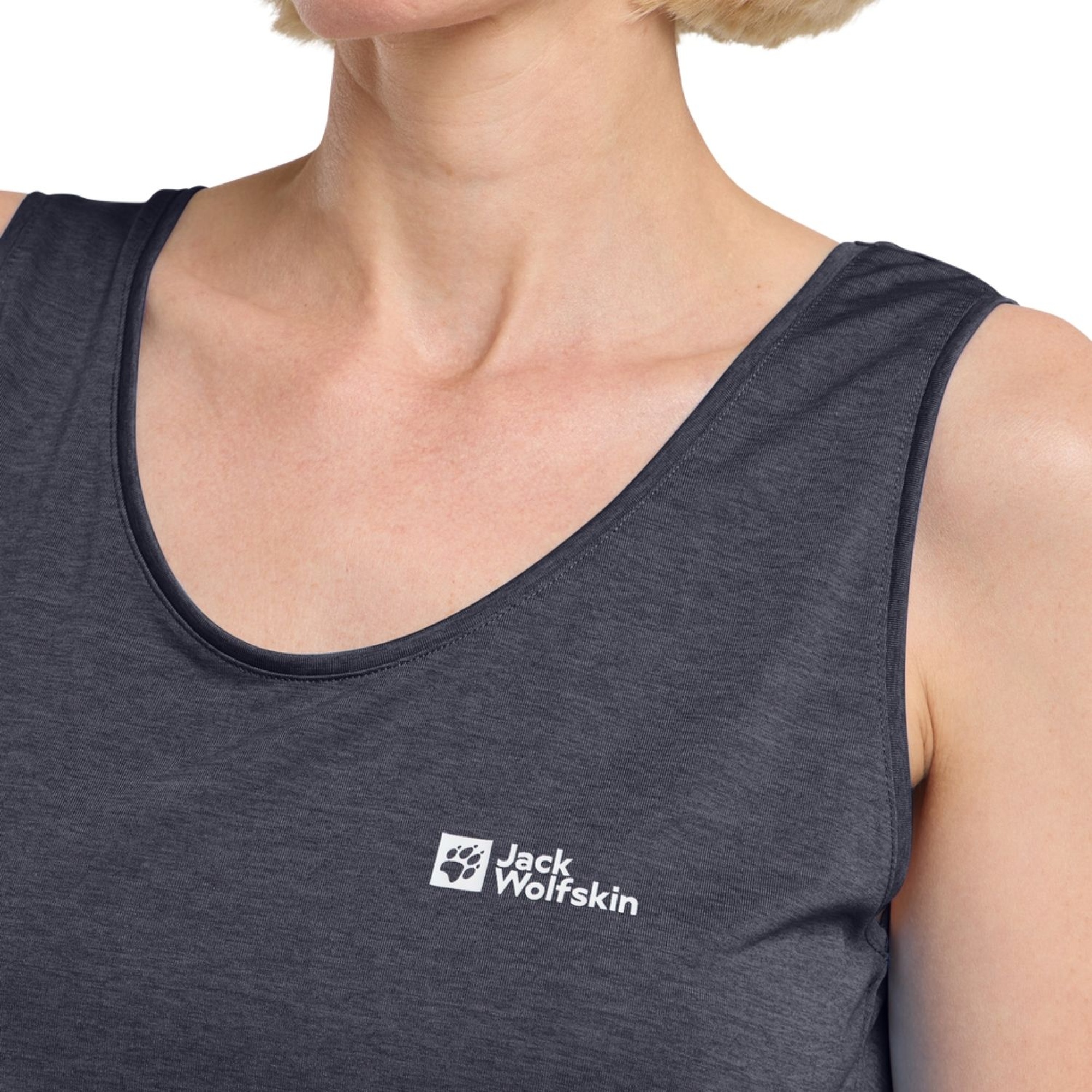 Jack Wolfskin Crosstrail Tank Kadın Mavi Tişört