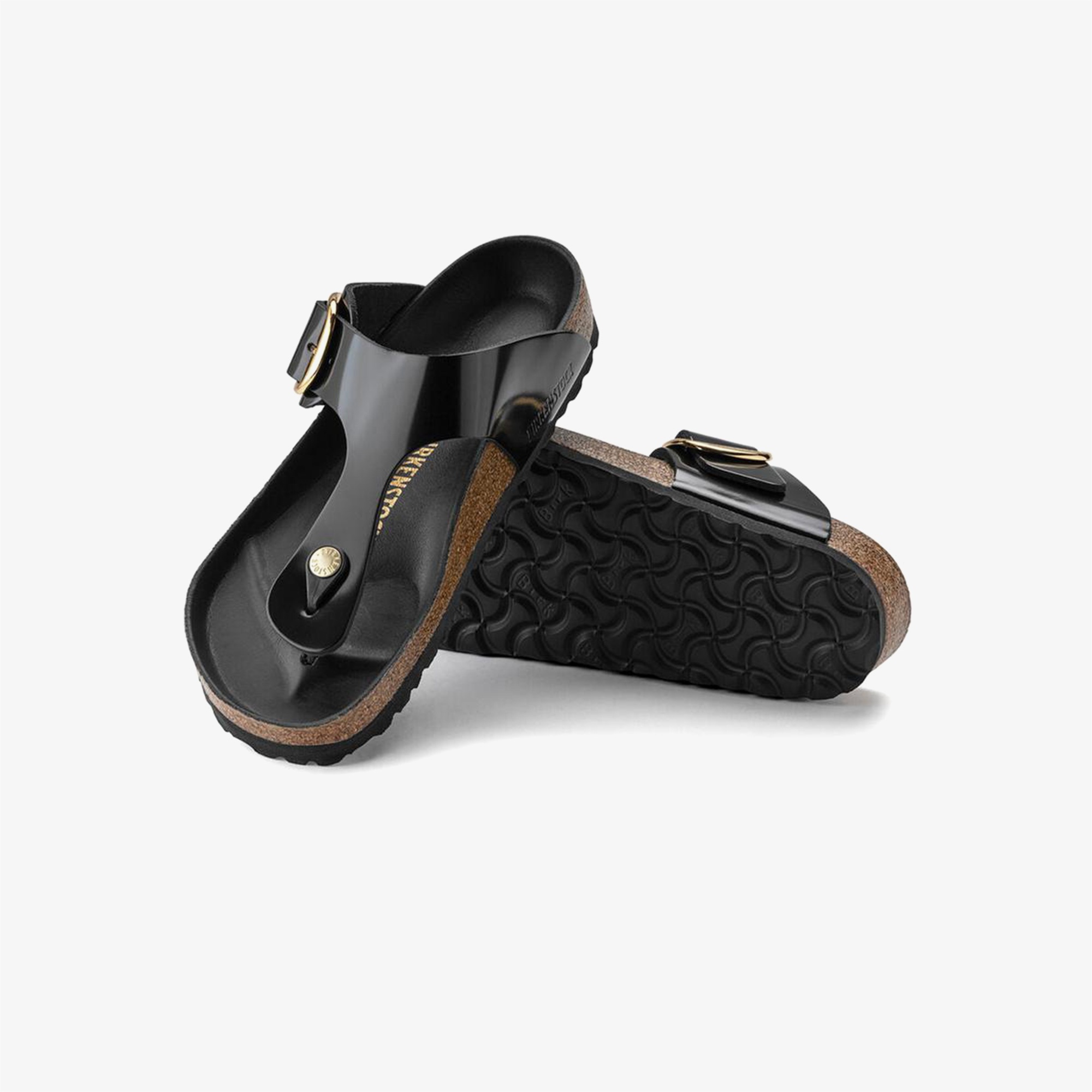 Birkenstock Gizeh Big Buckle Nl High Shine Kadın Siyah Terlik