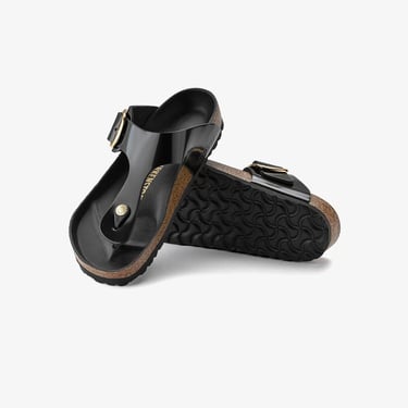  Birkenstock Gizeh Big Buckle Nl High Shine Kadın Siyah Terlik