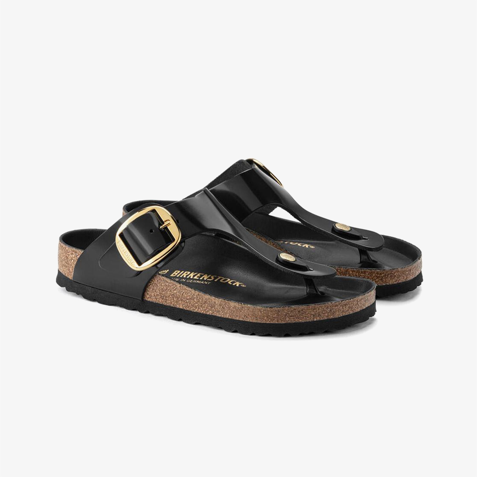 Birkenstock Gizeh Big Buckle Nl High Shine Kadın Siyah Terlik
