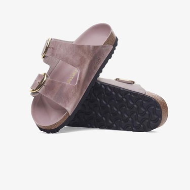  Birkenstock Arizona Big Buckle Leoi Kadın Mor Terlik