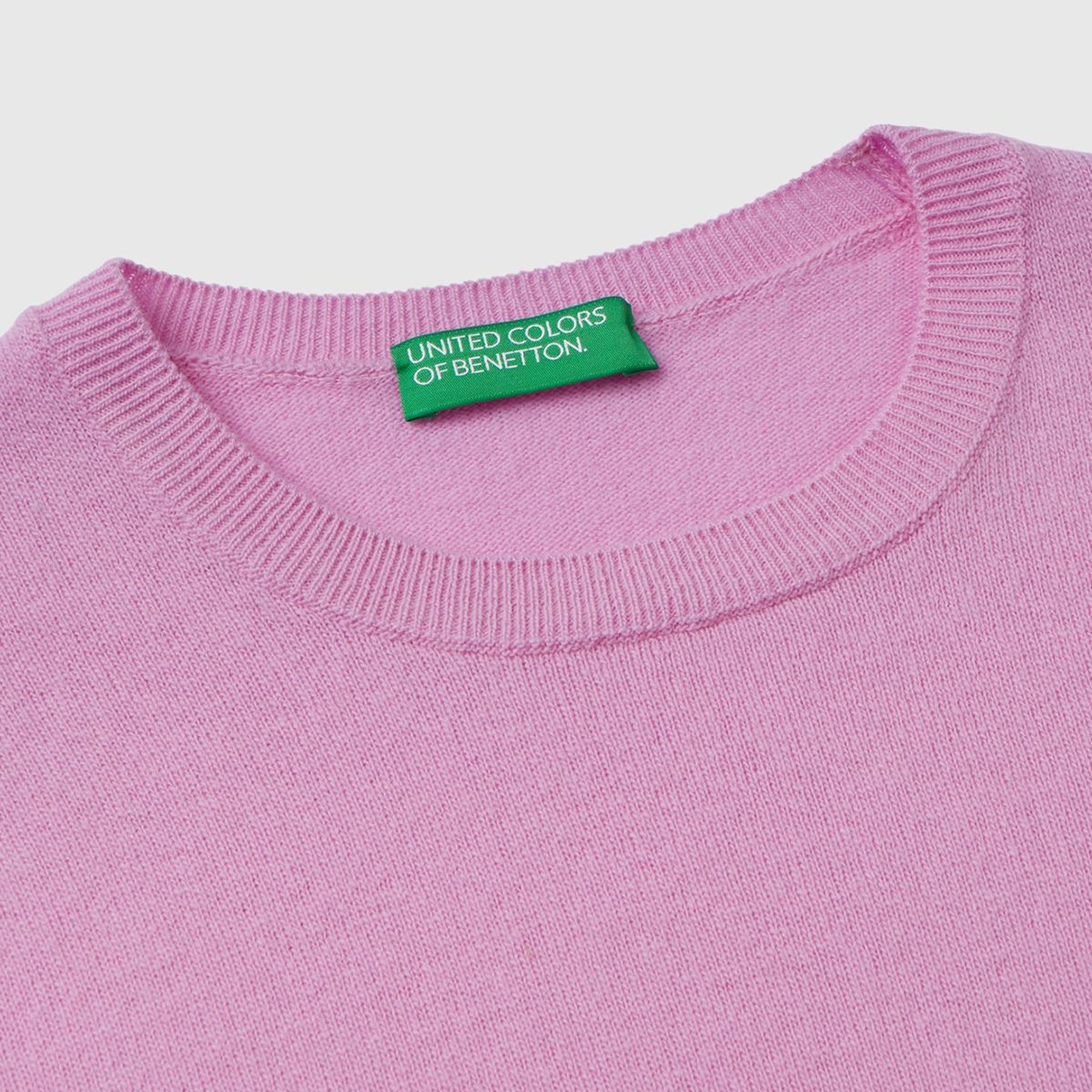 Kadın Lila Bisiklet Yaka Merino Kazak