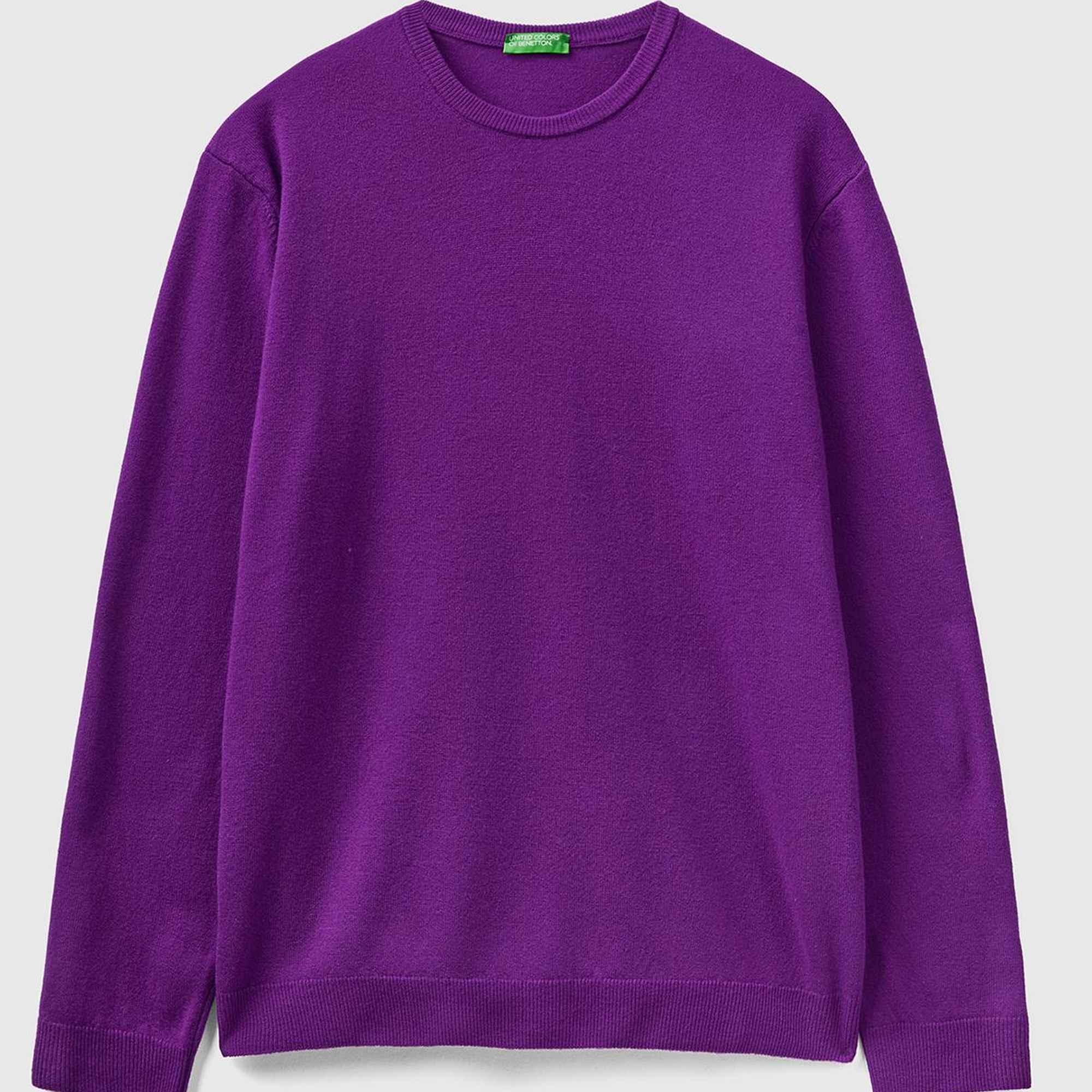 Erkek Mor Bisiklet Yaka Merino Kazak