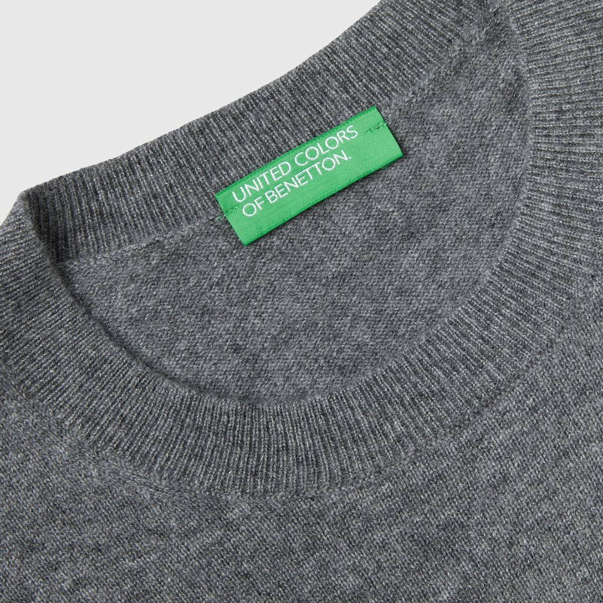 Erkek Koyu Gri Melanj %100 Kaşmir Kazak