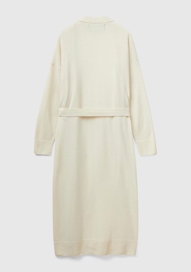  Kadın Bej Yün Karışımlı Belden Bağlamalı Hırka