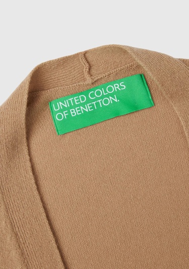  Kadın Taba Yün Karışımlı Belden Bağlamalı Hırka