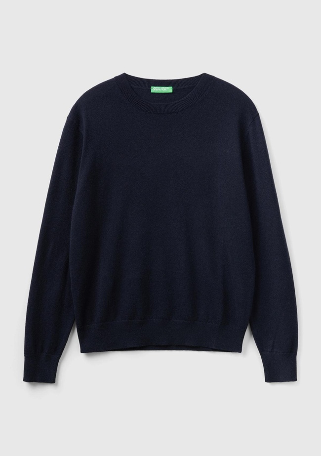  Erkek Lacivert %100 Kaşmir Kazak