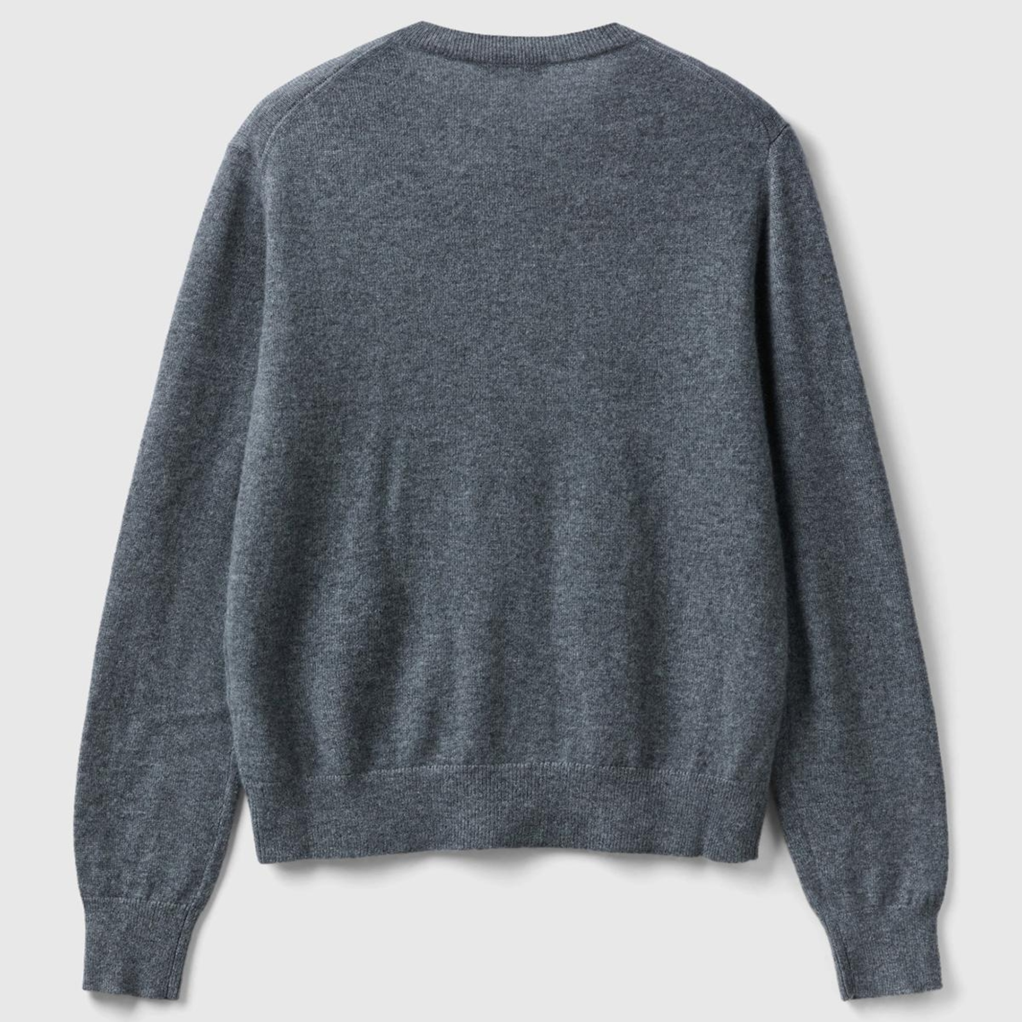 Kadın Antrasit Melanj %100 Kaşmir Hırka