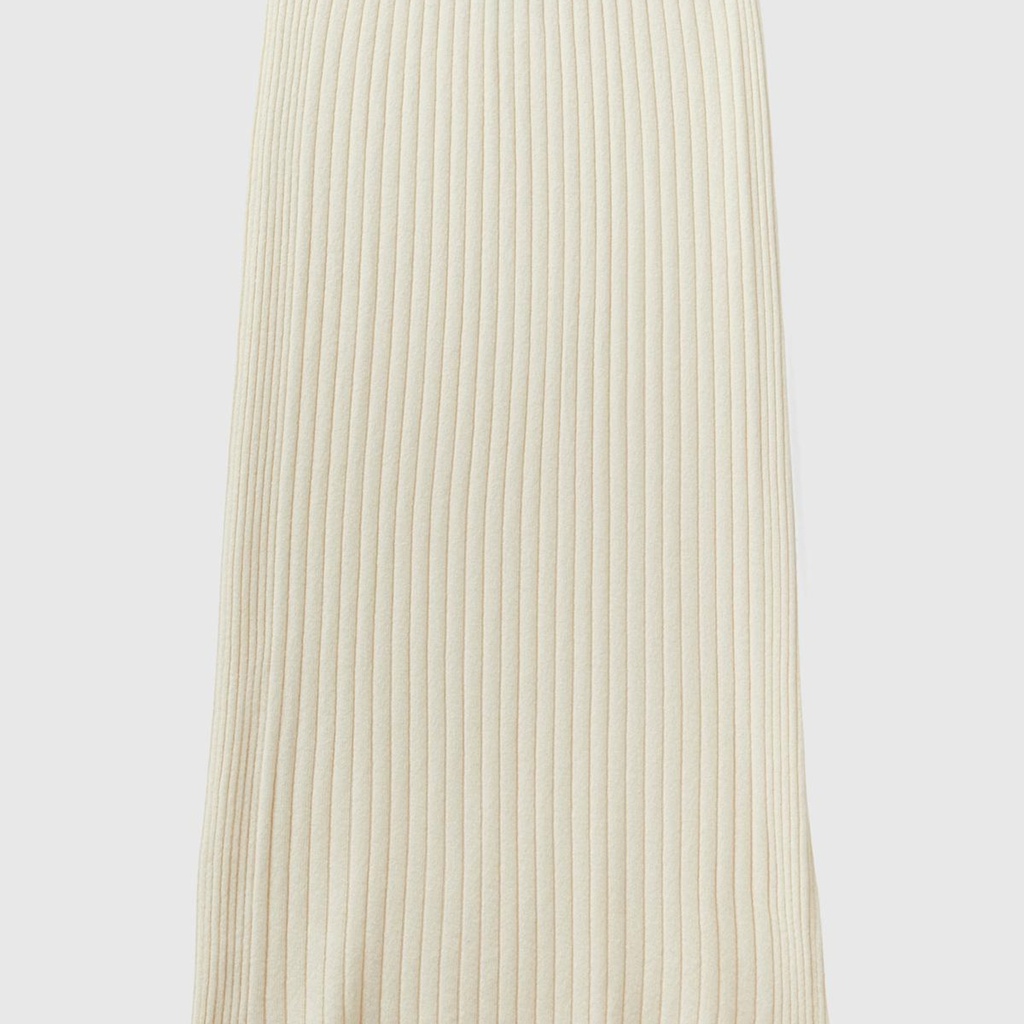 Kadın Bej Yün Karışımlı Uzun Etek