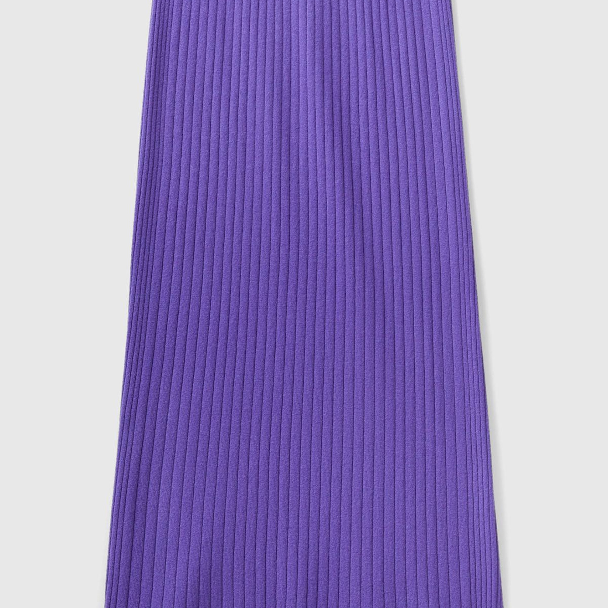 Kadın Mor Yün Karışımlı Uzun Etek