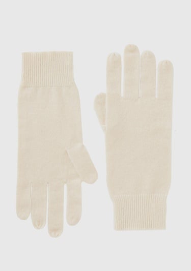  Kadın Beyaz %100 Kaşmir Eldiven