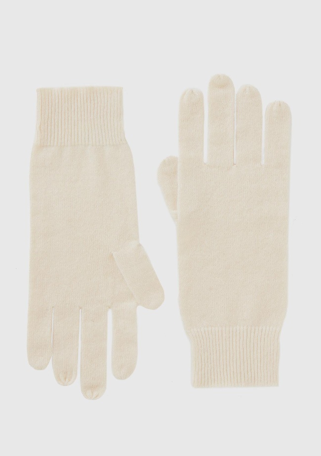  Kadın Beyaz %100 Kaşmir Eldiven