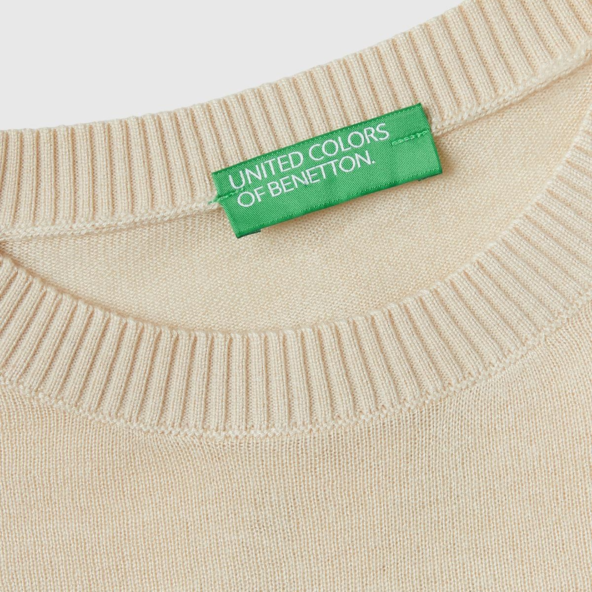 Kadın Bej Kaşmir Karışımlı İnce Kazak