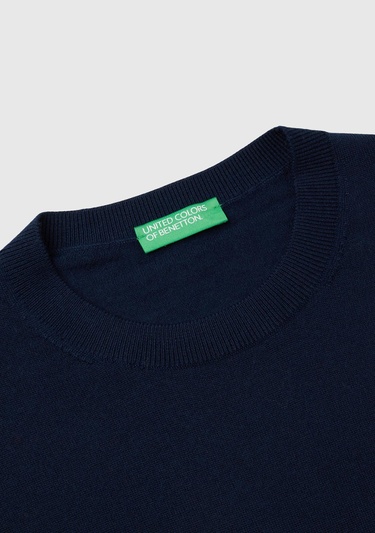  Erkek Lacivert Extra Fine Merino Yelek