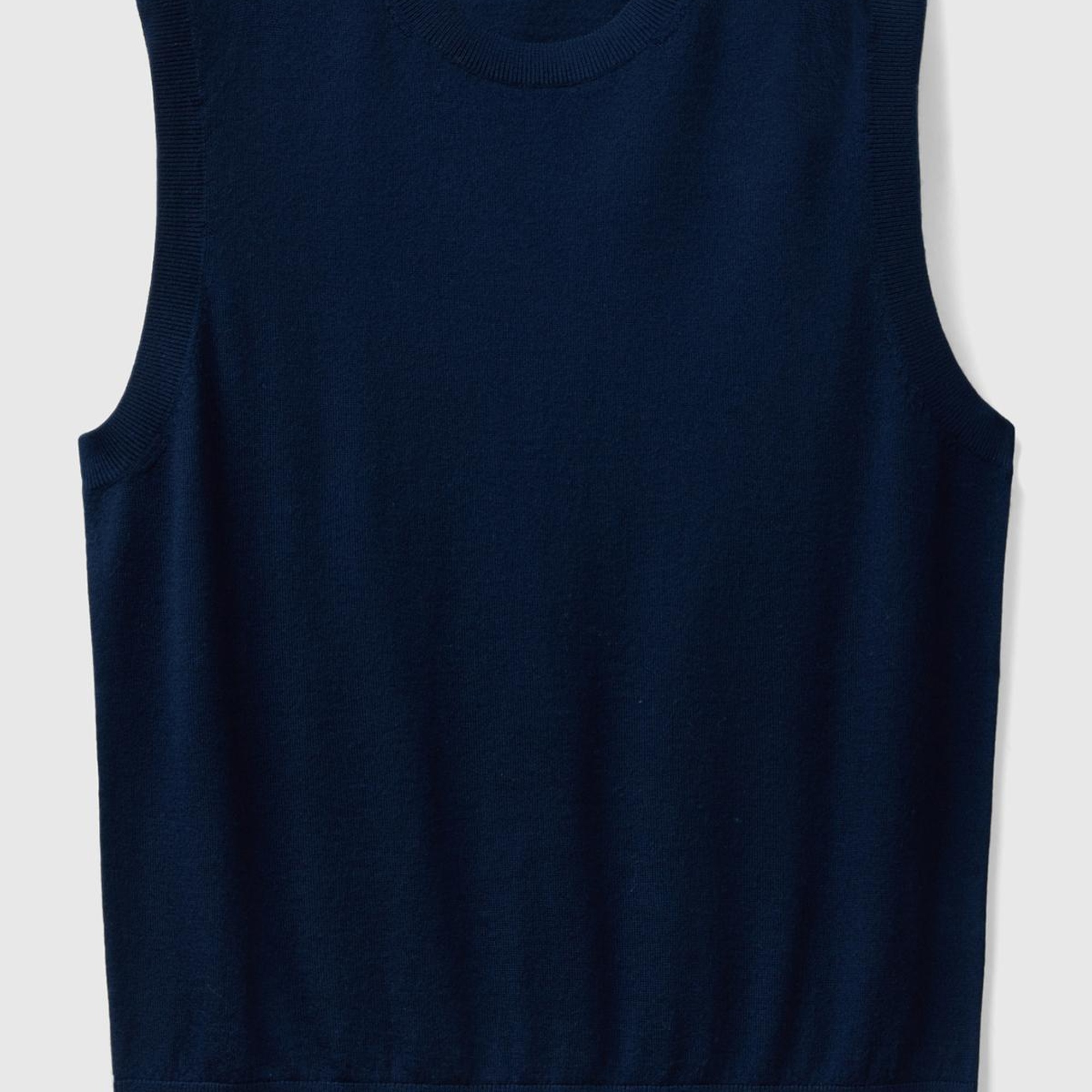 Erkek Lacivert Extra Fine Merino Yelek