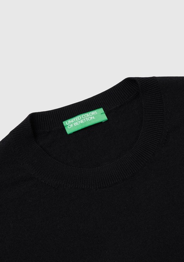  Erkek Siyah Extra Fine Merino Yelek