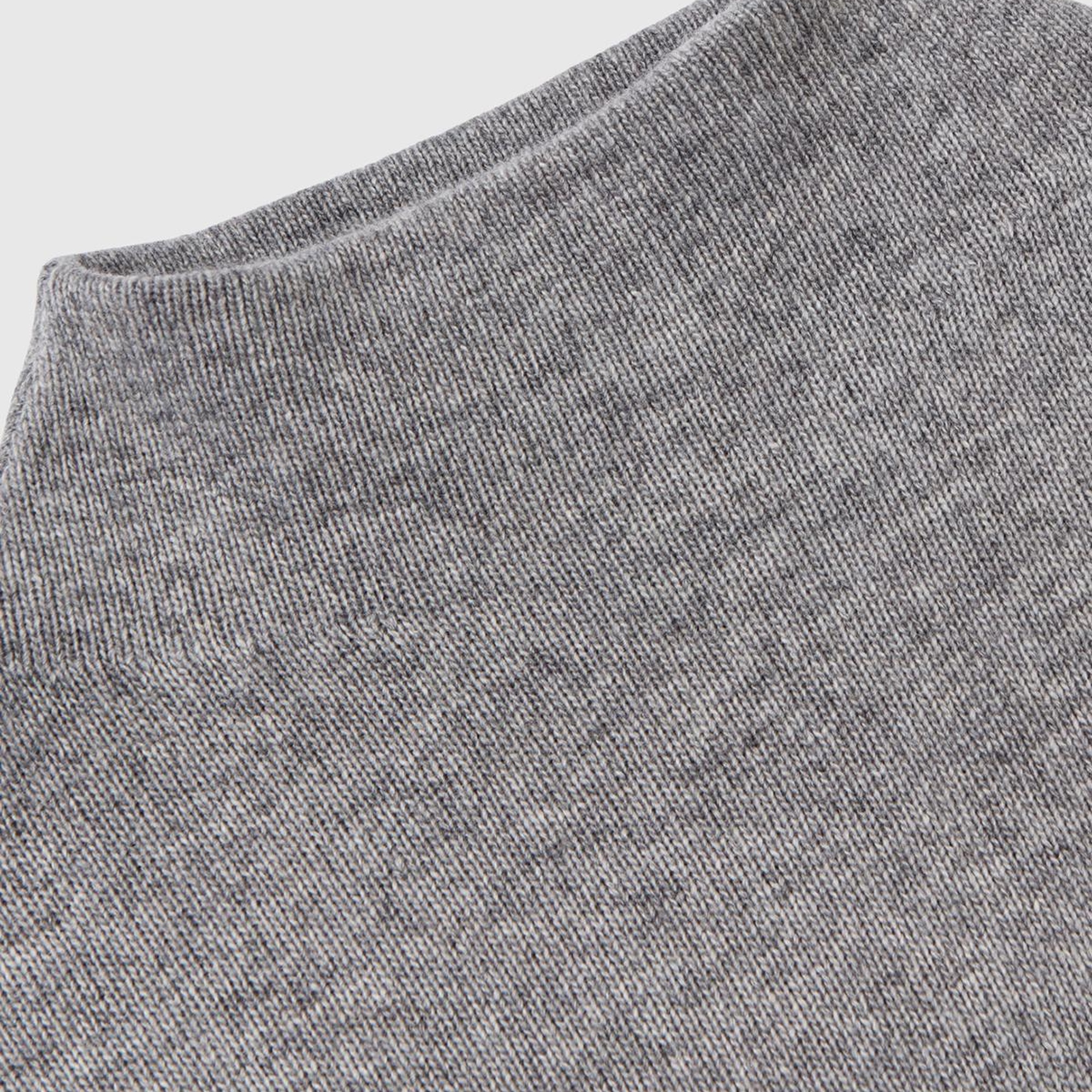 Kadın Gri Kaşmir Karışımlı Dik Yaka Elbise