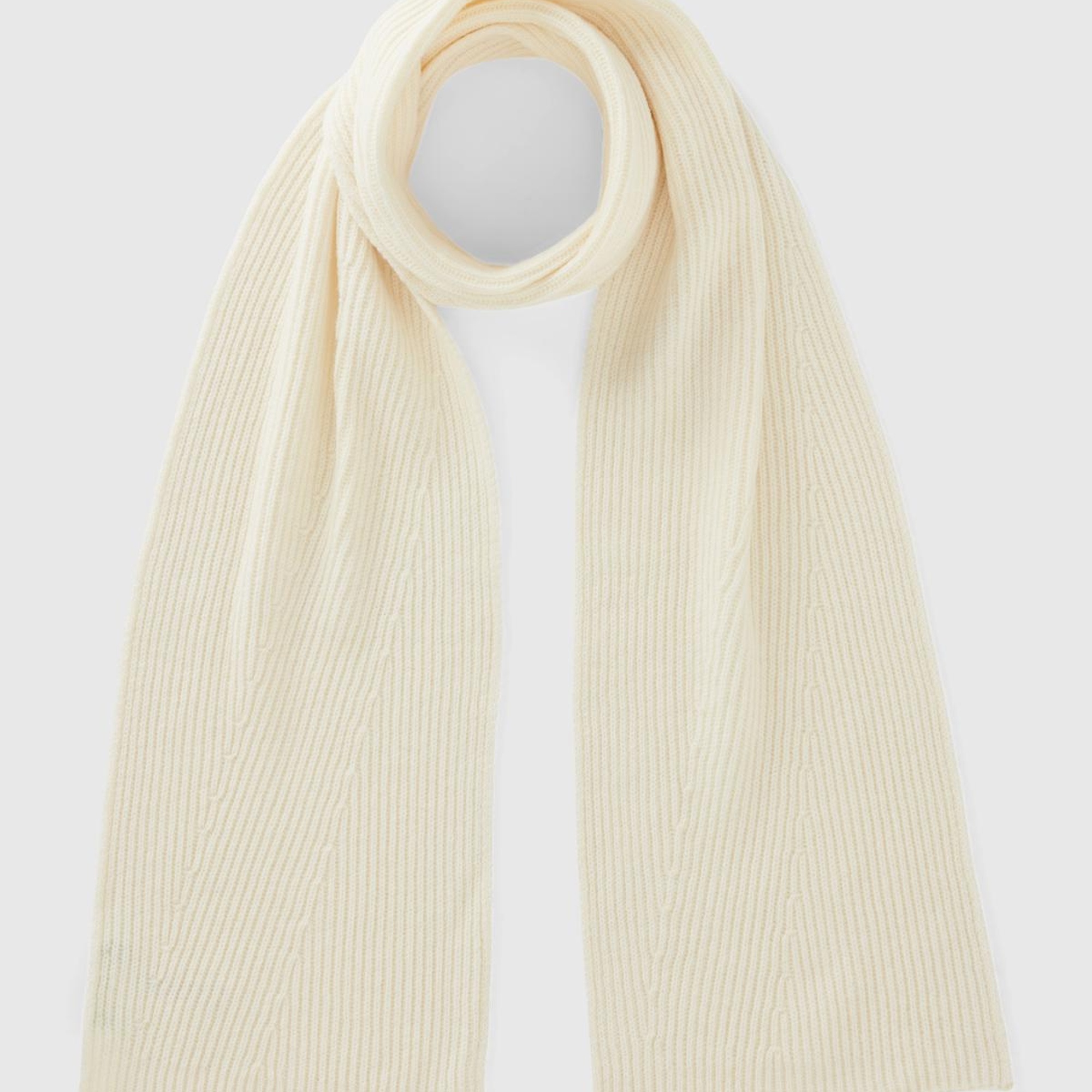 Kadın Vanilya Yün Karışımlı Atkı