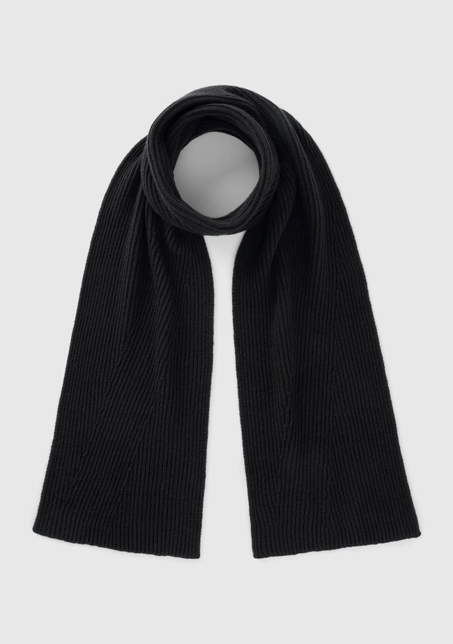  Kadın Siyah Yün Karışımlı Atkı