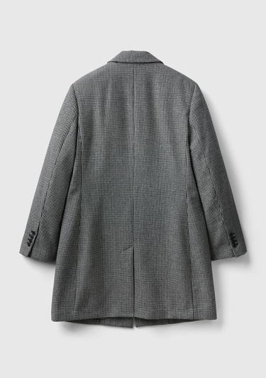  Kadın Siyah- Beyaz Ekoseli Palto