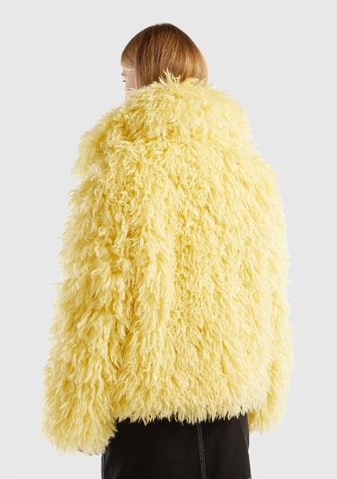  Kadın Sarı Yakalı Teddy Ceket