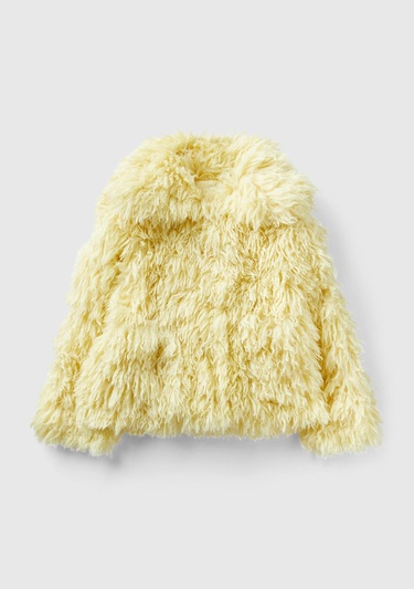  Kadın Sarı Yakalı Teddy Ceket