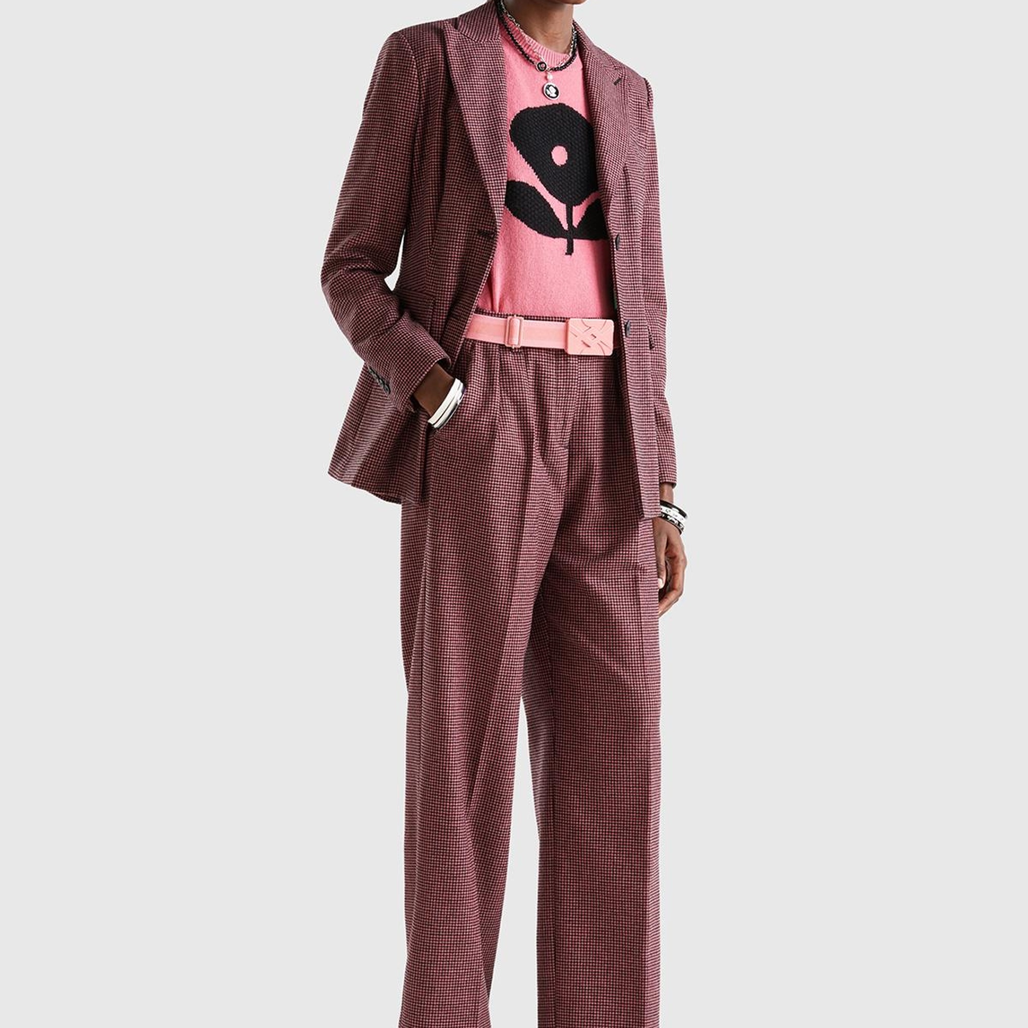 Kadın Pembe 2 Düğmeli Ceket