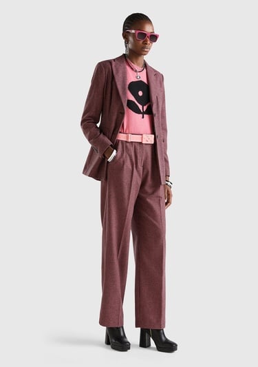  Kadın Pembe 2 Düğmeli Ceket