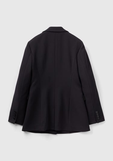  Kadın Siyah Çift Düğmeli Ceket