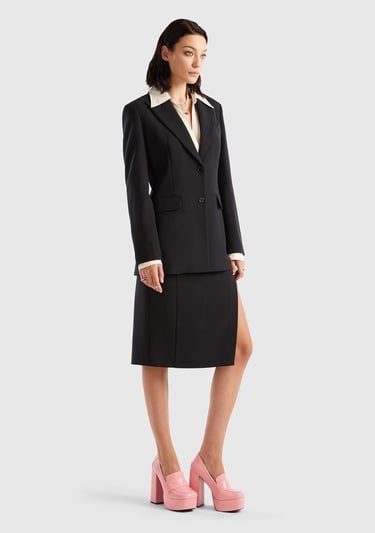  Kadın Siyah Çift Düğmeli Ceket