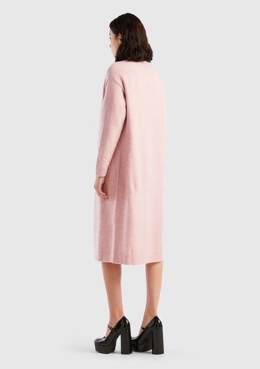  Kadın Gül Kurusu Uzun Hırka