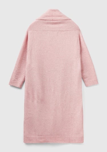  Kadın Gül Kurusu Uzun Hırka