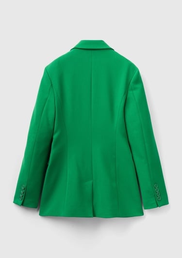  Kadın Yeşil Çift Düğmeli Ceket