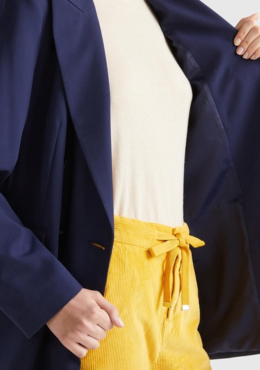  Kadın Lacivert Kruvaze Ceket