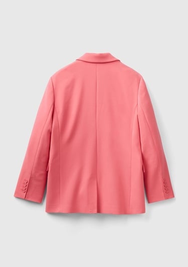  Kadın Gül Kurusu Kruvaze Ceket