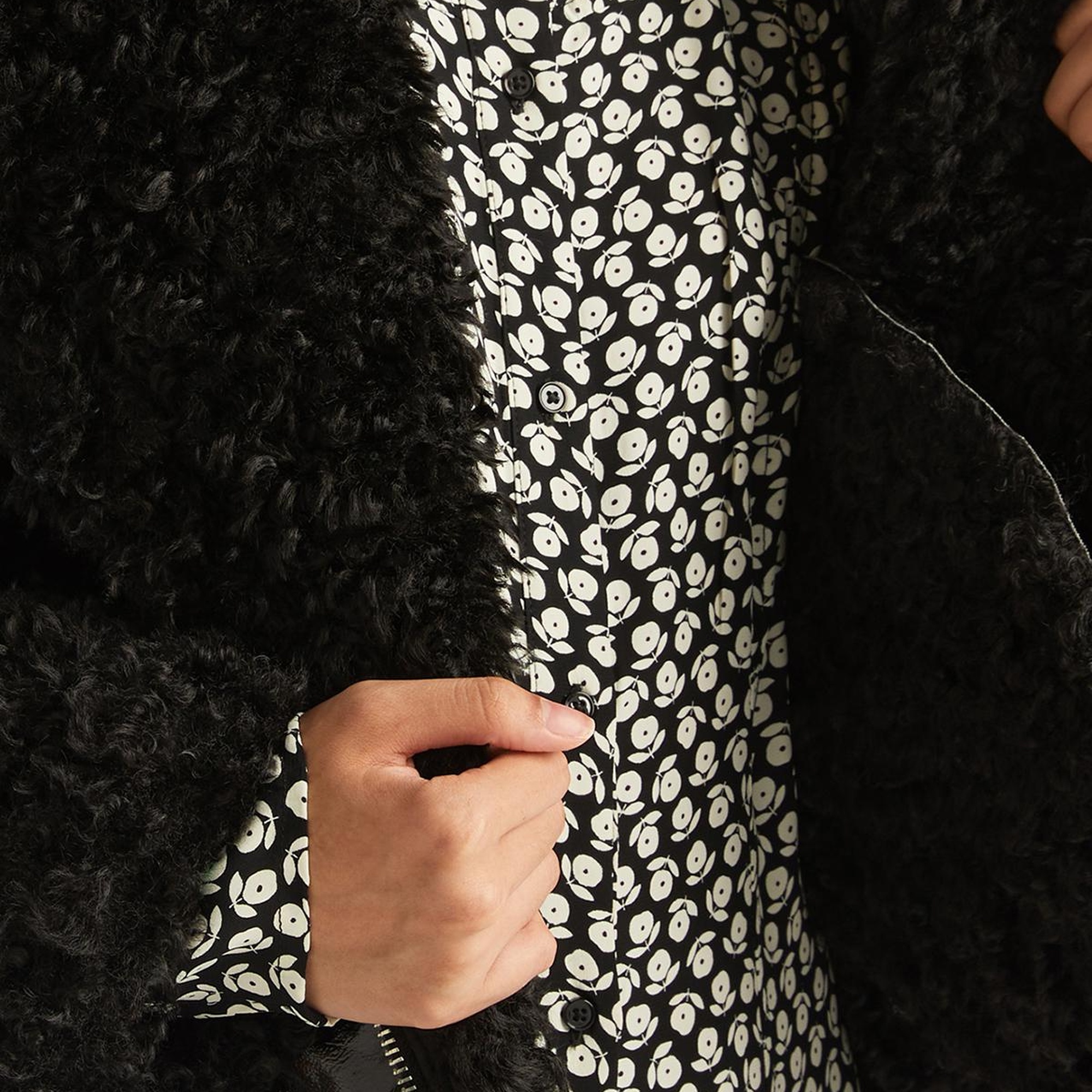 Kadın Siyah Şal Yaka Suni Deri Ceket