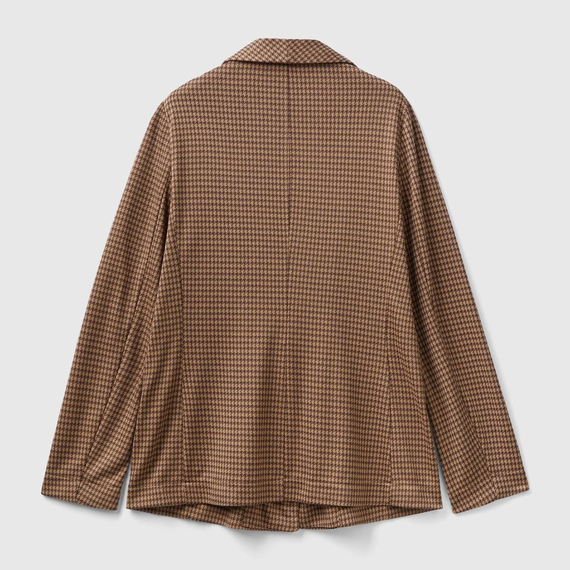 Kadın Taba Kazayağı Desenli Ceket