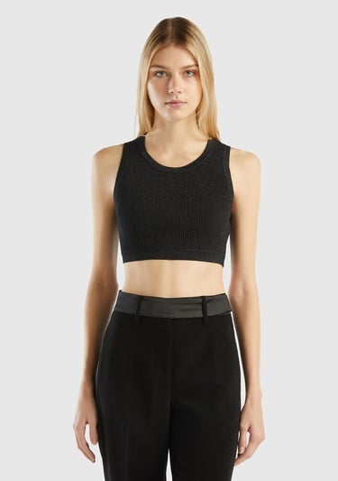  Kadın Siyah Logolu Simli Bra