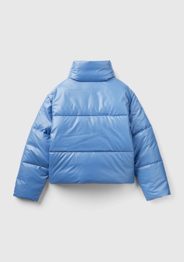  Kadın Havacı Mavi Pufa Mont