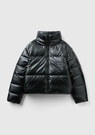  Kadın Siyah Pufa Mont