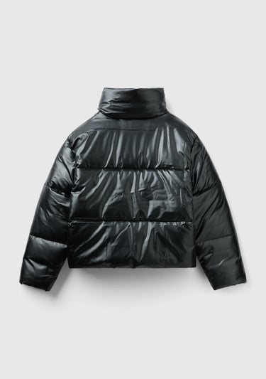  Kadın Siyah Pufa Mont